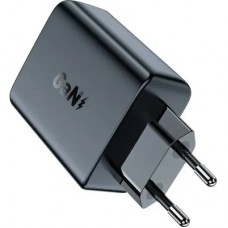 Зарядний пристрій Acefast 2xUSB 50 W (USB-C+USB-C) Gan A29 Fast Charger Black (6974316281443) - Фото