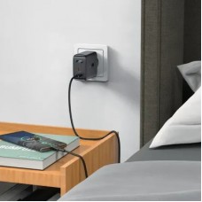 Зарядний пристрій Acefast 2xUSB 50 W (USB-C+USB-C) Gan A29 Fast Charger Black (6974316281443) - Фото