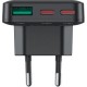 Зарядний пристрій Acefast 3xUSB 65 W (2xUSB-C+USB-A) Gan A100 Fast Charger Ultra thin black (6974316283492)