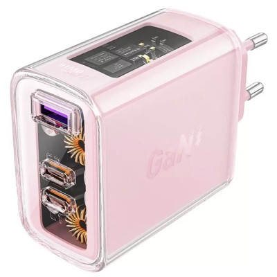 Зарядний пристрій Acefast 3xUSB 65 W (2xUSB-C+USB-A) Gan A45 Fast Charger Cherry blossom (6974316282082)