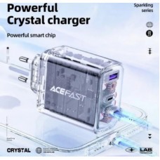 Зарядний пристрій Acefast 3xUSB 65 W (2xUSB-C+USB-A) Gan A45 Fast Charger Mica gray (6974316282105) - Фото