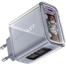 Зарядний пристрій Acefast 3xUSB 65 W (2xUSB-C+USB-A) Gan A45 Fast Charger Mountain mist (6974316282099) - Фото