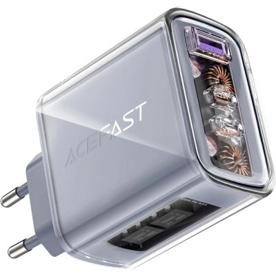 Зарядний пристрій Acefast 3xUSB 65 W (2xUSB-C+USB-A) Gan A45 Fast Charger Mountain mist (6974316282099)