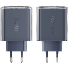 Зарядний пристрій Acefast 3xUSB 65 W (2xUSB-C+USB-A) Gan A45 Fast Charger Mountain mist (6974316282099) - Фото