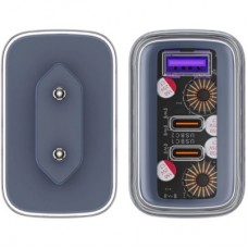 Зарядний пристрій Acefast 3xUSB 65 W (2xUSB-C+USB-A) Gan A45 Fast Charger Mountain mist (6974316282099) - Фото