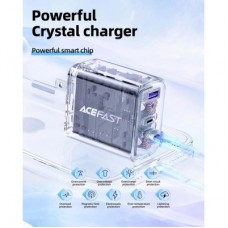 Зарядний пристрій Acefast 3xUSB 65 W (2xUSB-C+USB-A) Gan A45 Fast Charger Mountain mist (6974316282099) - Фото