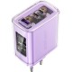 Зарядний пристрій Acefast 3xUSB 65 W (2xUSB-C+USB-A) Gan A45 Fast Charger Purple alfalfa (6974316282075)