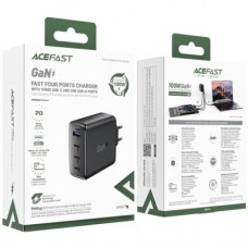 Зарядний пристрій Acefast 4xUSB 100 W (3xUSB-C+USB-A) Gan A94 Fast Charger Black (6974316283133) - Фото