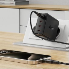 Зарядний пристрій Acefast 4xUSB 100 W (3xUSB-C+USB-A) Gan A94 Fast Charger Black (6974316283133) - Фото