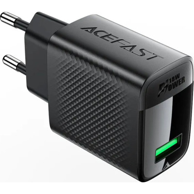 Зарядний пристрій Acefast USB-A 20 W + Type-C cable A90 Fast Charger Black (6974316280064)