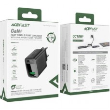 Зарядний пристрій Acefast USB-A 20 W + Type-C cable A90 Fast Charger Black (6974316280064) - Фото