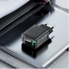 Зарядний пристрій Acefast USB-A 20 W + Type-C cable A90 Fast Charger Black (6974316280064) - Фото