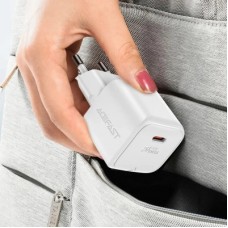Зарядний пристрій Acefast USB-C 20 W Gan A73 mini + USB-C cable Fast Charger White (6974316282655) - Фото