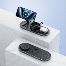 Зарядний пристрій Acefast Wireless QI 3in1 15 W E19 Qi2 (6974316283096) - Фото