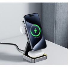 Зарядний пристрій Acefast Wireless QI 3in1 15 W E20 (6974316283478) - Фото