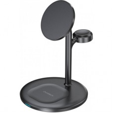 Зарядний пристрій Choetech 15W 3-in-1 Magnetic Wireless Fast Charger black (T585-F-101-CCBK) - Фото