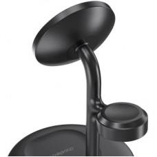 Зарядний пристрій Choetech 15W 3-in-1 Magnetic Wireless Fast Charger black (T585-F-101-CCBK) - Фото