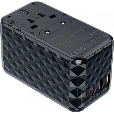 Зарядний пристрій Choetech 4xUSB 100 W PD (2xUSB-C+2xUSB-A) charger diamond model black (PD6028-BK)