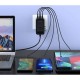 Зарядний пристрій Choetech 4xUSB 100 W PD (2xUSB-C+2xUSB-A) charger diamond model black (PD6028-BK)