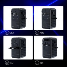 Зарядний пристрій Choetech 4xUSB 100 W PD (2xUSB-C+2xUSB-A) charger diamond model black (PD6028-BK) - Фото