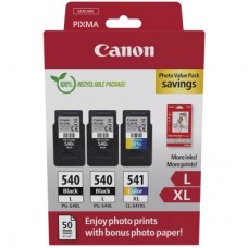 Картридж Canon PG-540 Multipack PG-540L*2/CL-541XL 2xBK, Color + GP-501 Glossy Paper (5224B015) - Фото