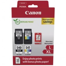 Картридж Canon PG-540 Multipack PG-540L/CL541XL BK, Color +Glossy Photo Paper (5224B012) - Фото