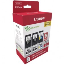 Картридж Canon PG-560/CL-561 XL 2xBK+Color, + Photo Paper, Value Pack (3712C012) - Фото