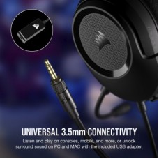 Наушники Corsair HS35 Surround v2 Multiplatform Gaming Carbon (CA-9011386-EU) Наушники Corsair HS35 Surround v2 Multiplatform Gaming Carbon (CA-9011386-EU) - Фото