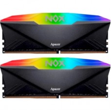 Модуль пам'яті для комп'ютера DDR4 16 GB (2x8GB) 3200 MHz NOX RGB Black Apacer (AH4U16G32C28YNBAA-2) - Фото