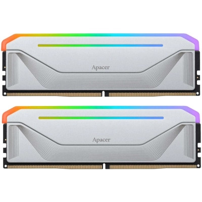 Модуль пам'яті для комп'ютера DDR5 32 GB (2x16GB) 5600 MHz NOX RGB Silver Apacer (AH5U32G56C522NWAA-2)