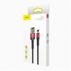 Дата кабель USB 2.0 AM to Lightning 1.0m Cafule Special Edition 2.4A Black-Red Baseus (CALKLF-G91) - Фото