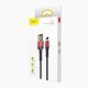 Дата кабель USB 2.0 AM to Lightning 1.0m Cafule Special Edition 2.4A Black-Red Baseus (CALKLF-G91)