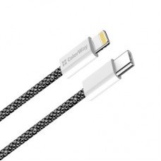 Дата кабель USB-C to Lightning 2.0m (PDF Fast Charging 27W) black ColorWay (CW-CBPDCL068-BK) - Фото