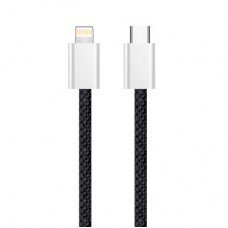 Дата кабель USB-C to Lightning 2.0m (PDF Fast Charging 27W) black ColorWay (CW-CBPDCL068-BK) - Фото