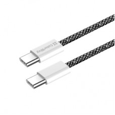 Дата кабель USB-C to USB-C 2.0m (braided cotton) (PD Fast Charging 60W) 3.0А black ColorWay (CW-CBPDCC068-BK) - Фото