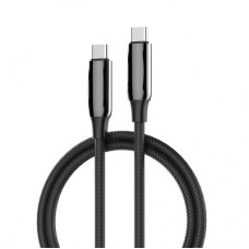 Дата кабель USB-C to USB-C 2.0m (PVC+Aluminum Alloy) (PD Fast Charging 240W) 5А black ColorWay - Фото