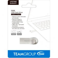 USB флеш накопитель Team 32GB C222 Silver USB 3.2 (TC222332GS01) - Фото