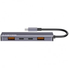 Концентратор Canyon hub DS-18 5in1 USB-C Grey (CNS-TDS18) - Фото