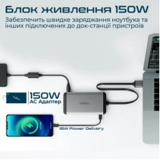 Концентратор Promate USB Hub 13 ports versahub-mst.grey (versahub-mst.grey) - Фото