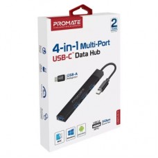Концентратор Promate USB Hub 4 ports litehub-4.black (litehub-4.black) - Фото