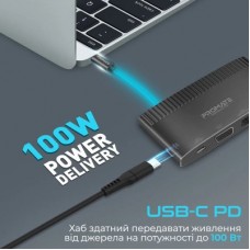 Концентратор Promate USB Hub 6 ports mediahub-c6.black (mediahub-c6.black) - Фото