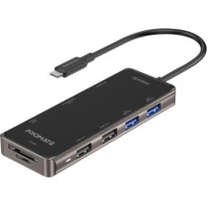 Концентратор Promate USB Hub 9 ports primehub-go.grey (primehub-go.grey) - Фото