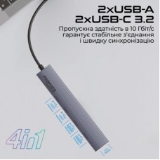 Концентратор Promate USB Hub 4 ports litehub-pro (litehub-pro) - Фото