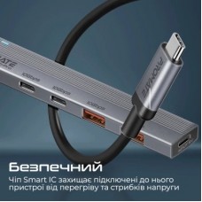 Концентратор Promate USB Hub 4 ports litehub-pro (litehub-pro) - Фото