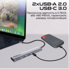 Концентратор Promate USB Hub 5 ports linkhub-5x (linkhub-5x) - Фото