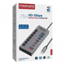 Концентратор Promate USB Hub 7 ports gegahub-10g (gegahub-10g) - Фото