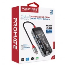 Концентратор Promate USB Hub 9 ports transhub-go (transhub-go) - Фото