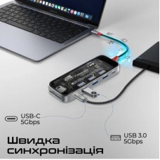Концентратор Promate USB Hub 9 ports transhub-go (transhub-go) - Фото