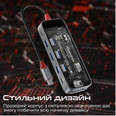 Концентратор Promate USB Hub 9 ports transhub-go (transhub-go) - Фото