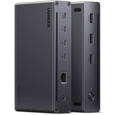 Концентратор Ugreen Thunderbolt 4 to 3xTh.4/3xUSBA 3.2/RJ45 Gigabit/140W ARevodok Max 8-in-1 U708 (25053EU) - Фото
